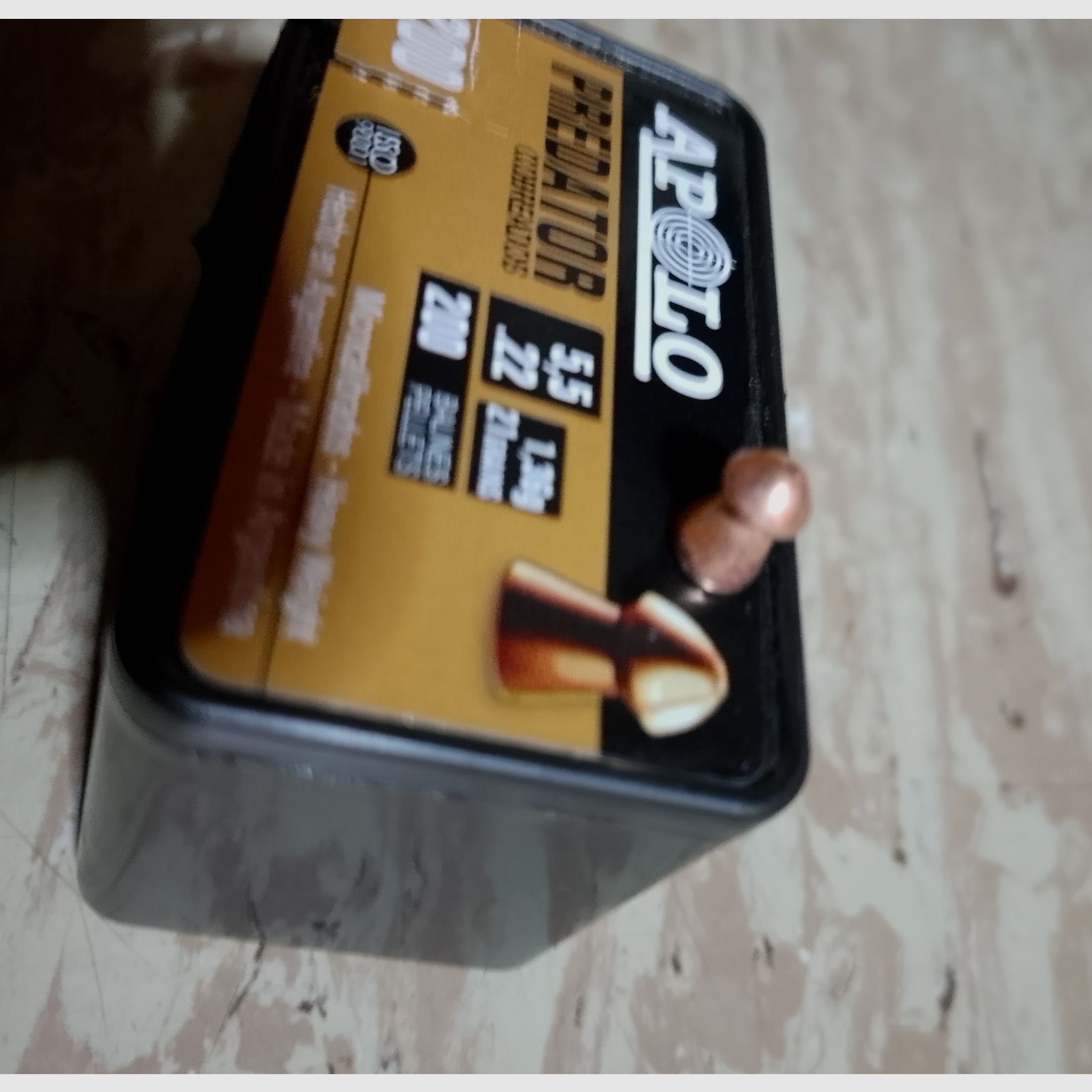 Neue Diabolos 5,5mm verkupfert Predator Apolo Cal .22 1,36g grains 21