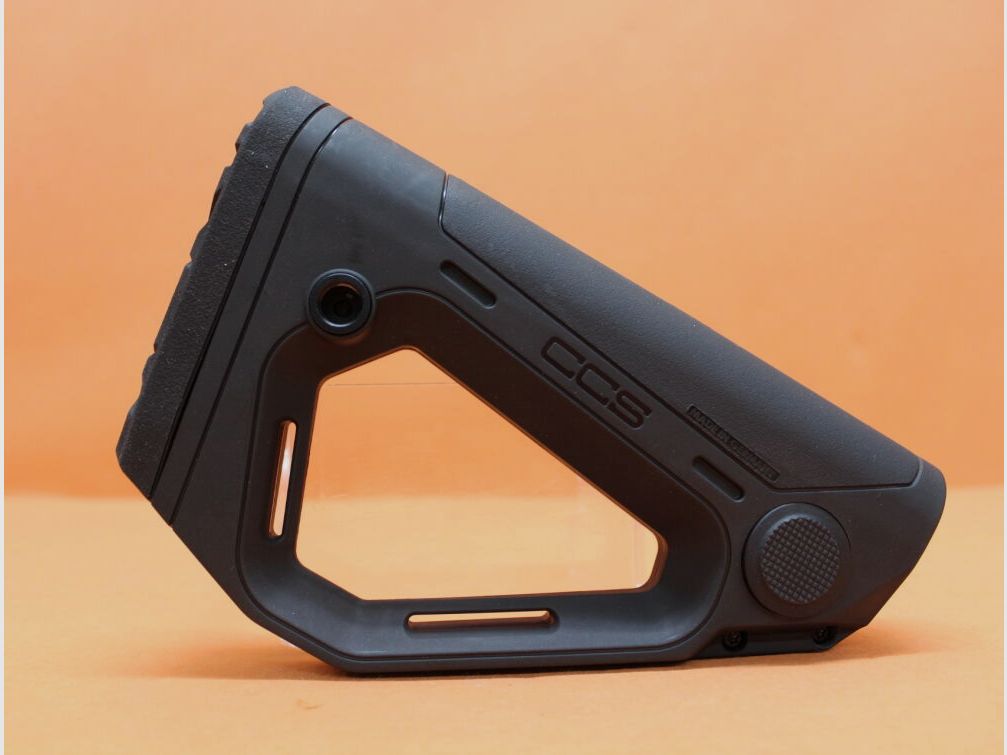 HERA AR-15: Buttstock HERA CCS-M-B (12.33) BLK Carbine Stock Polymer Black/ Push stock black