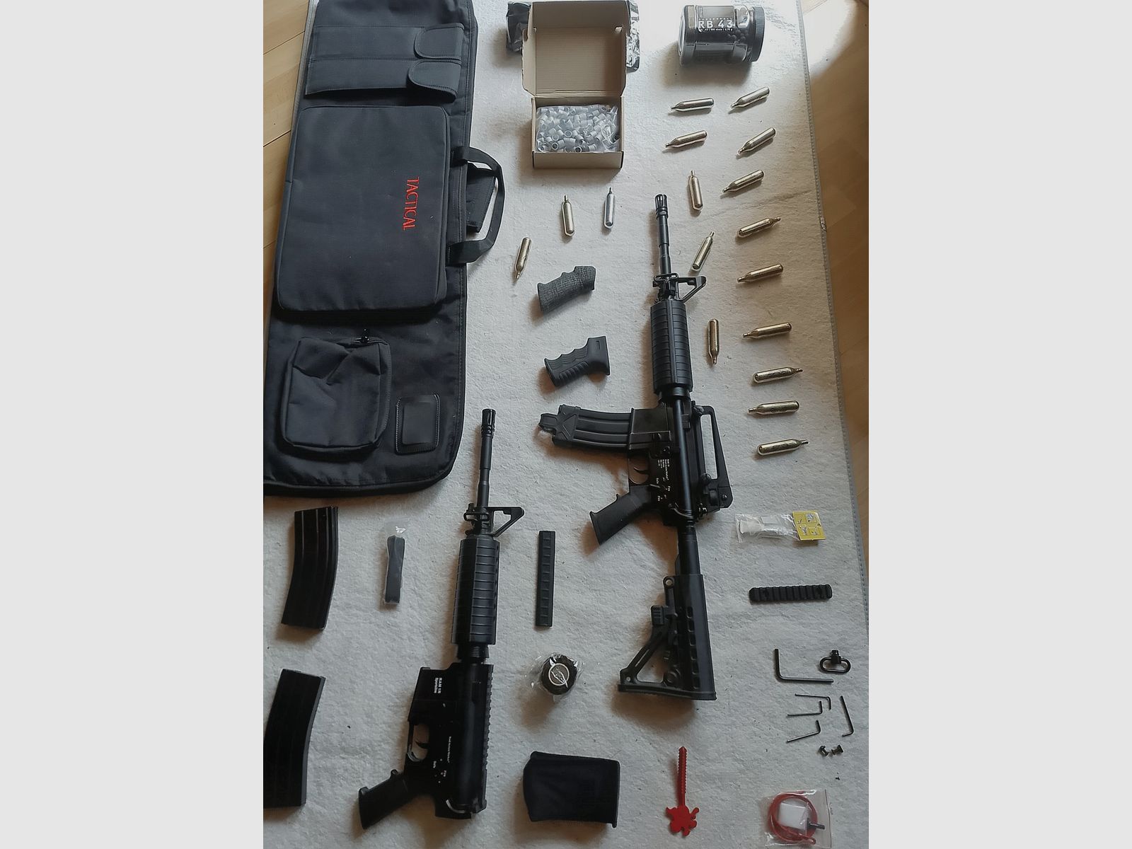 2x .43 RAM Makierer Sturmgewehr 1R Gewehr Umarex CO2 Druckluft Set Sammlung Bastler Tausch en reprise PCP Luftgewehr Pressluft 