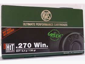 RWS .270 WIN HIT 8.4g/130gr Rifle Cartridges Lead-Free
