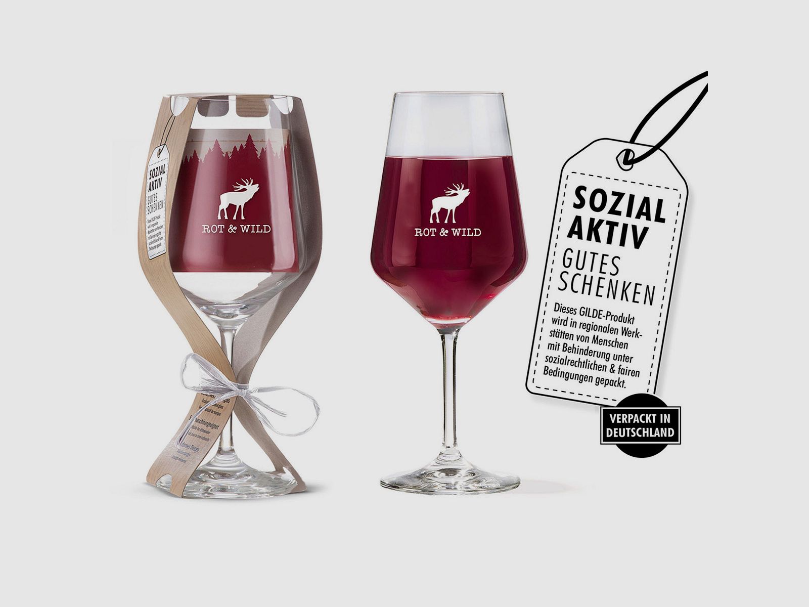 Weingläser Rot und Wild
