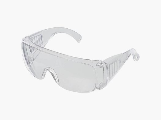 Safety glasses clear lens with side protection and ventilation slots