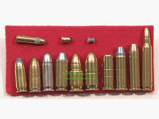 Affichage de munitions de divers fabricants