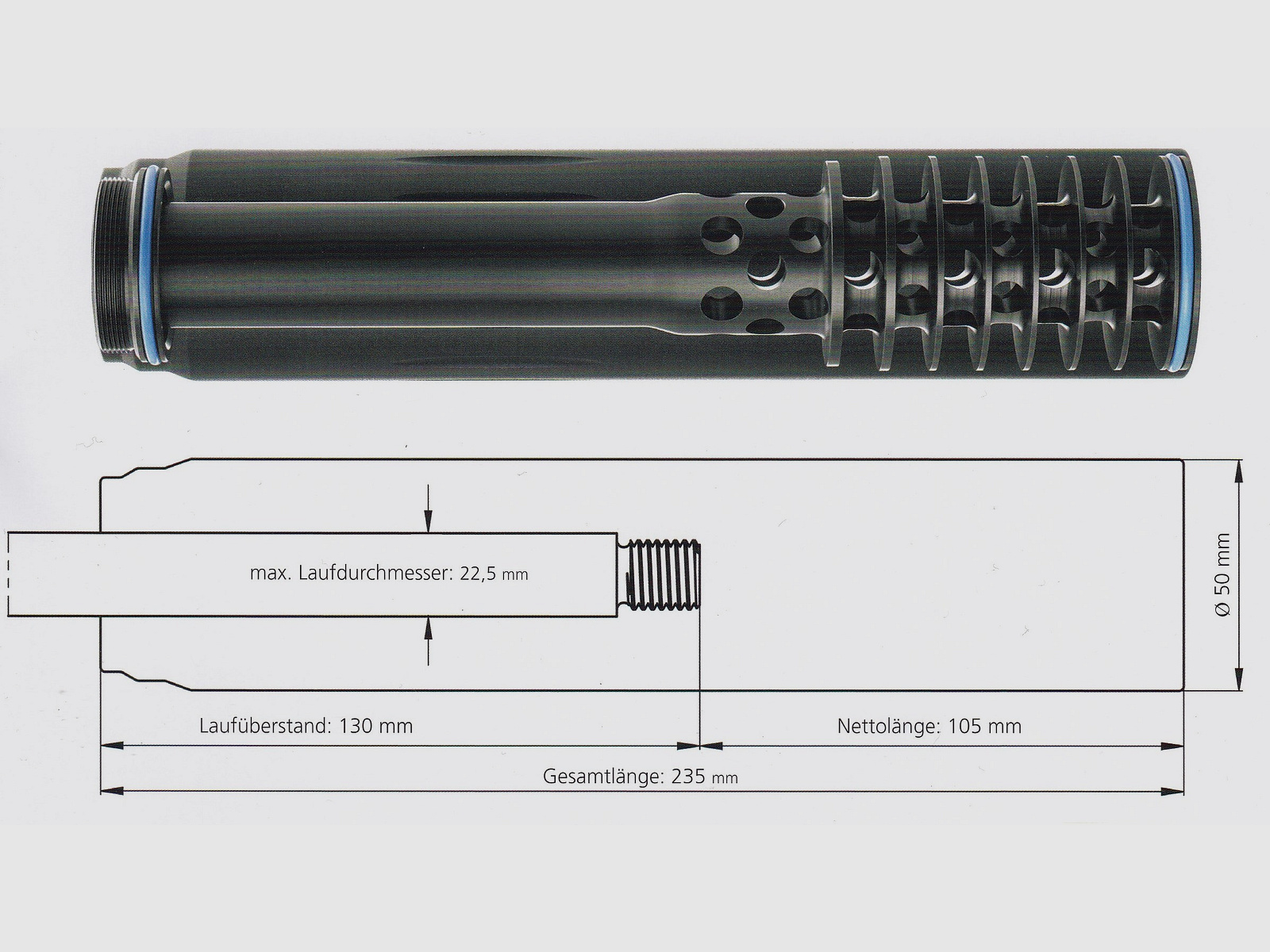 SOB 2 Silencer 7.62mm (.30) - M15x1, OV