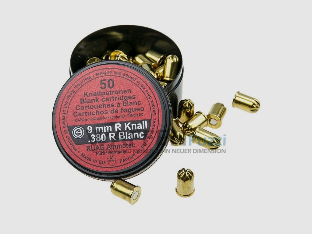 Geco Revolver Platzpatronen .380 / 9mm RK. 50 Schuss