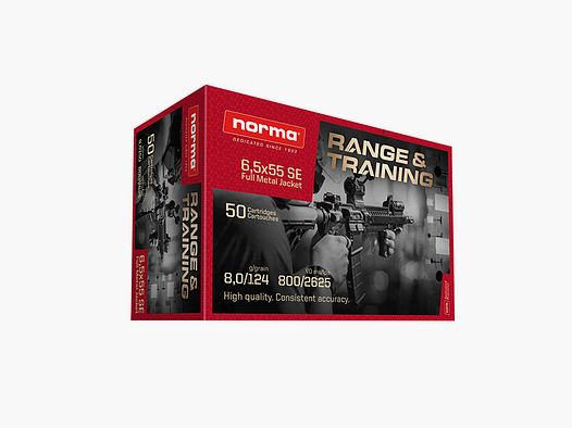 Norma Range & Training FMJ 6.5×55 8g