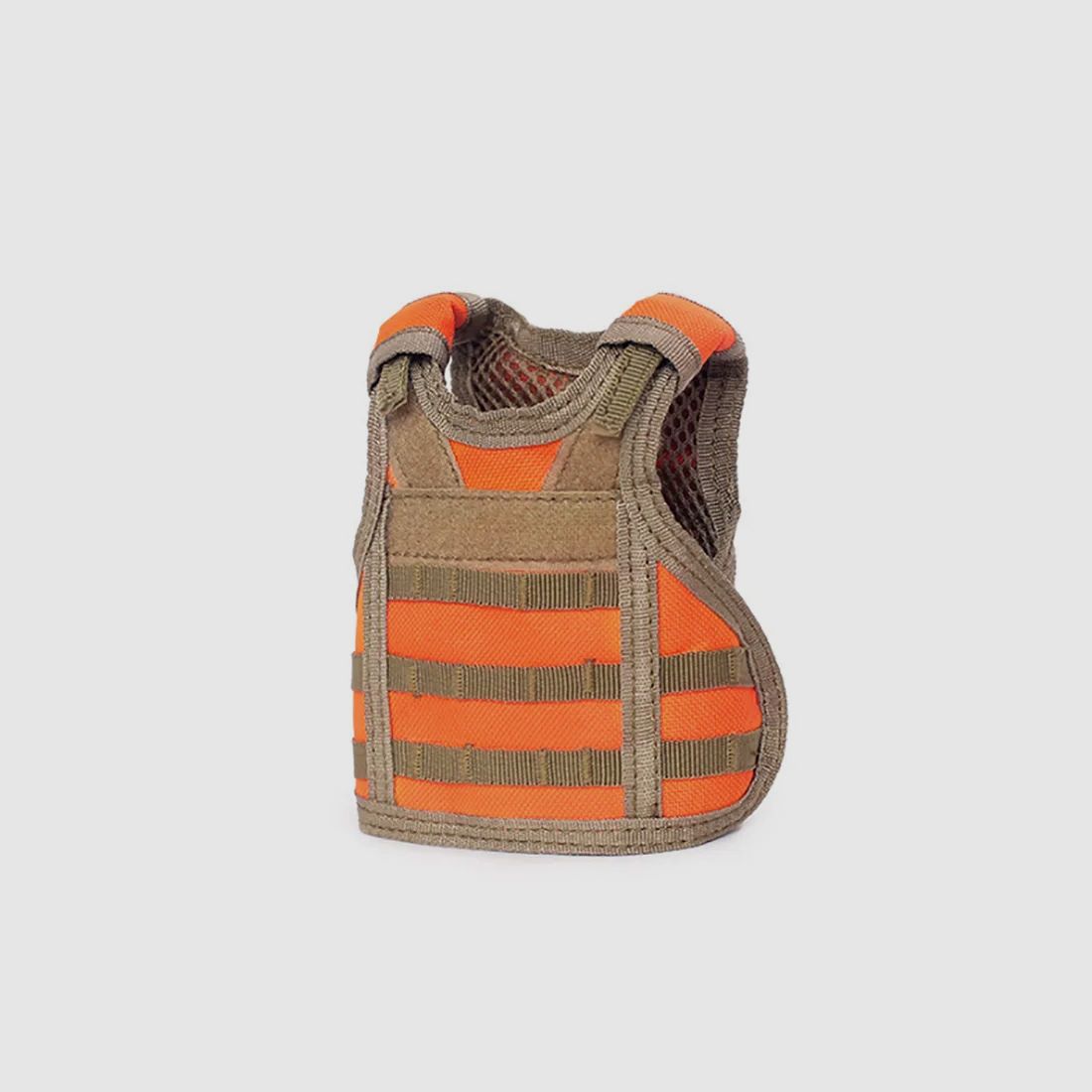 Mini protective vest for beer bottle / wine bottle / thermos bottle - orange red