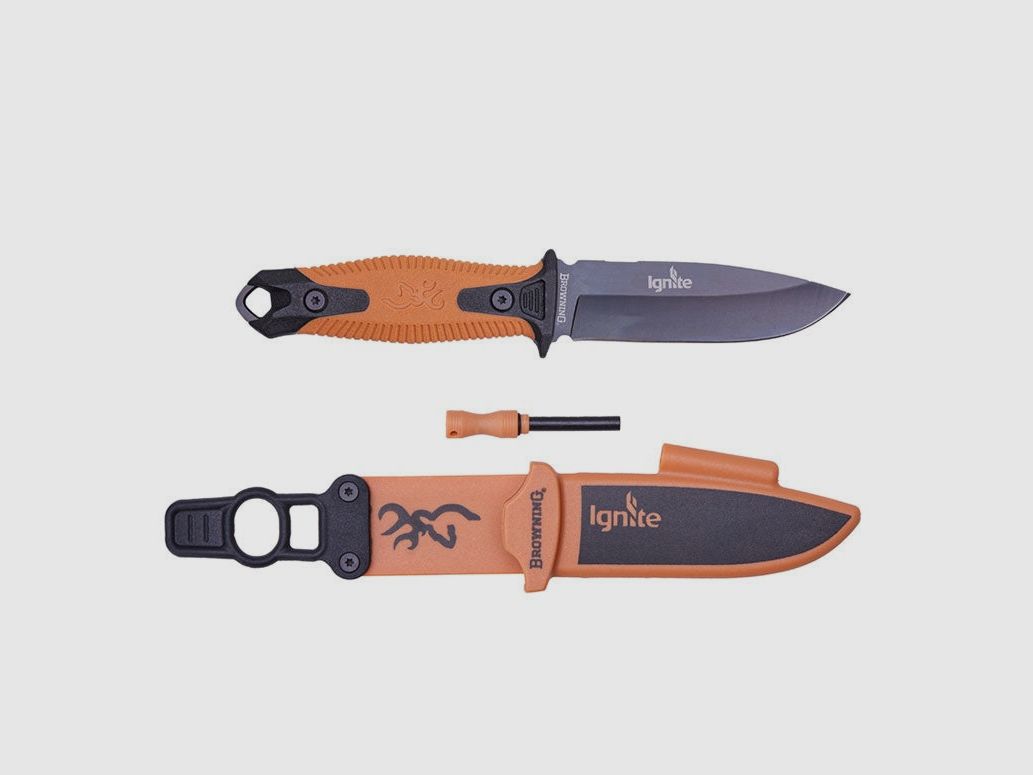 BROWNING COLTELLO IGNITE FIXED NERO ARANCIO 3220334