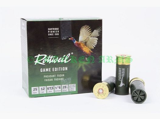 Rottweil Rottweil Game Edition FASAN 12/67,5 2,7mm 25 piezas precios por volumen