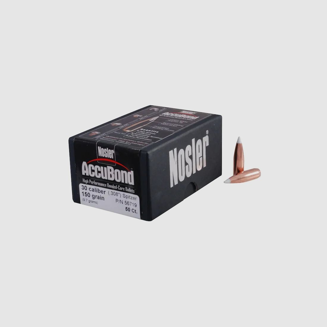 Nosler Geschoss Accubond .30/.308 150GR Spitzer 50 Stück