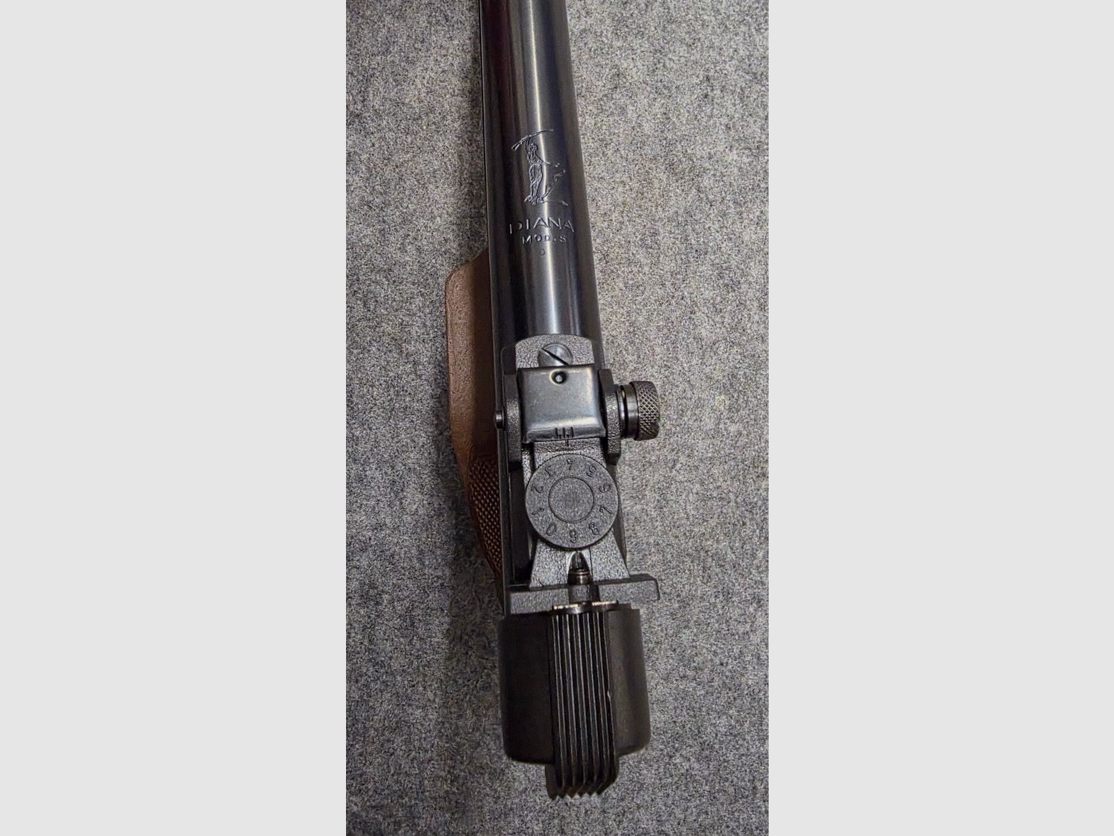 Para coleccionistas, pistola de aire comprimido Diana modelo 5 G pistola Cal. 4,5mm Diabolo Knicker en estado como nueva