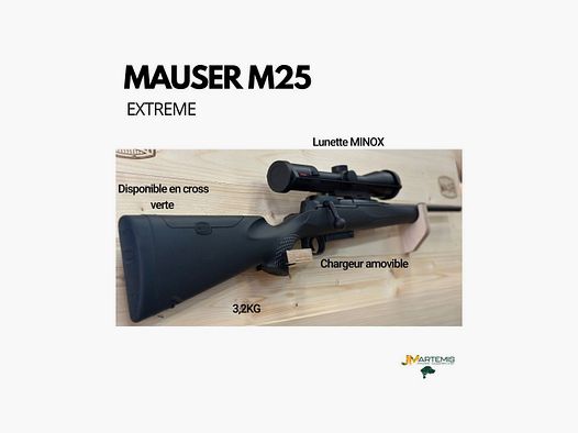 The MAUSER M25 EXTREME with MINOX RS4 2.5-10x50 riflescope