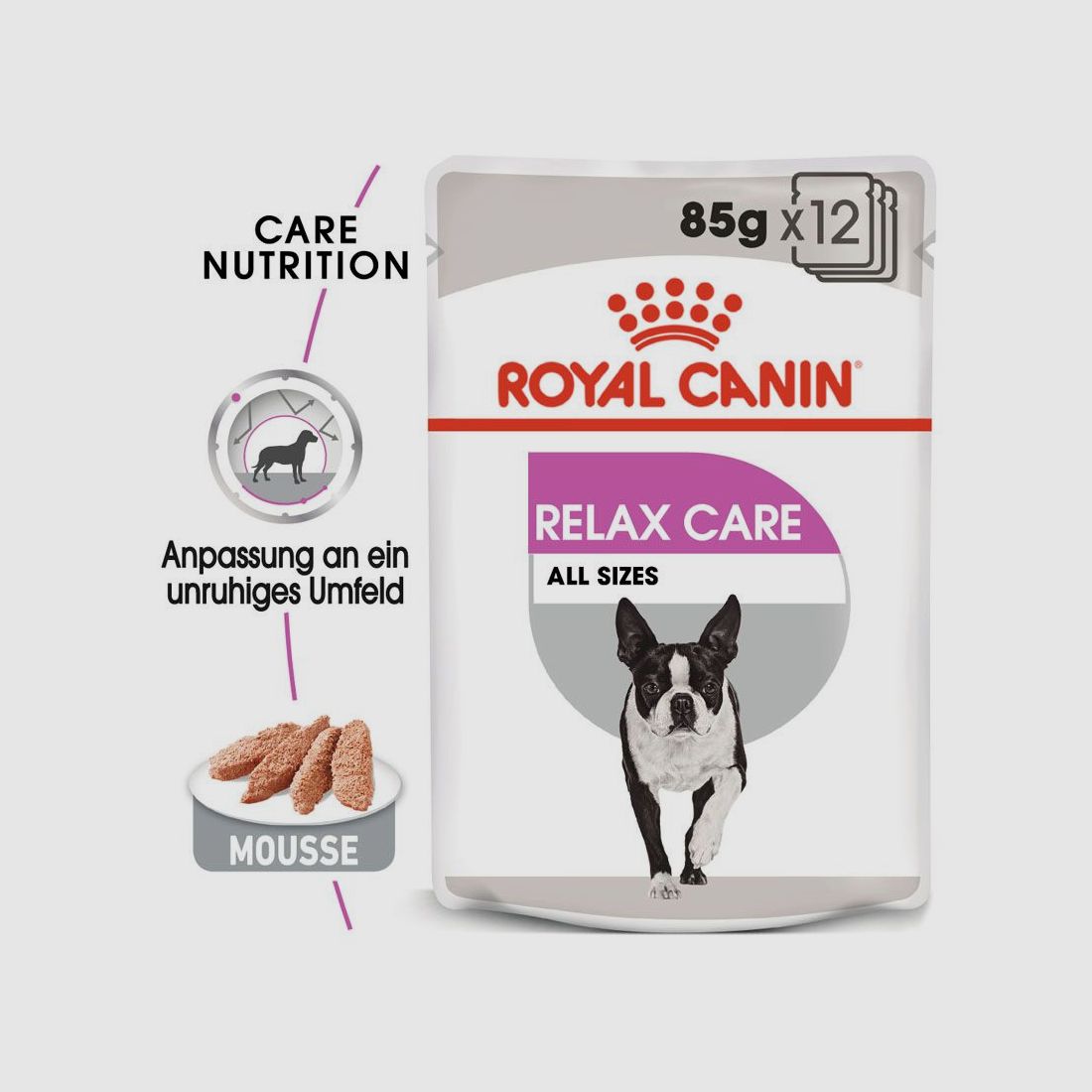 ROYAL CANIN Nassfutter Relax Care für Hunde in unruhigem Umfeld 12x85 g