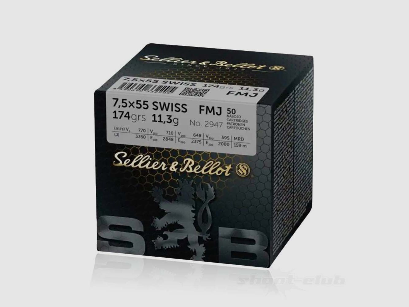 Sellier & Bellot FMJ BT 174grs 7.5x55