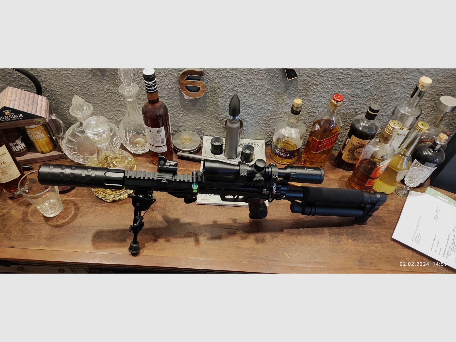 Edgun Leshiy with many accessories in AR15 style. With remaining warranty.