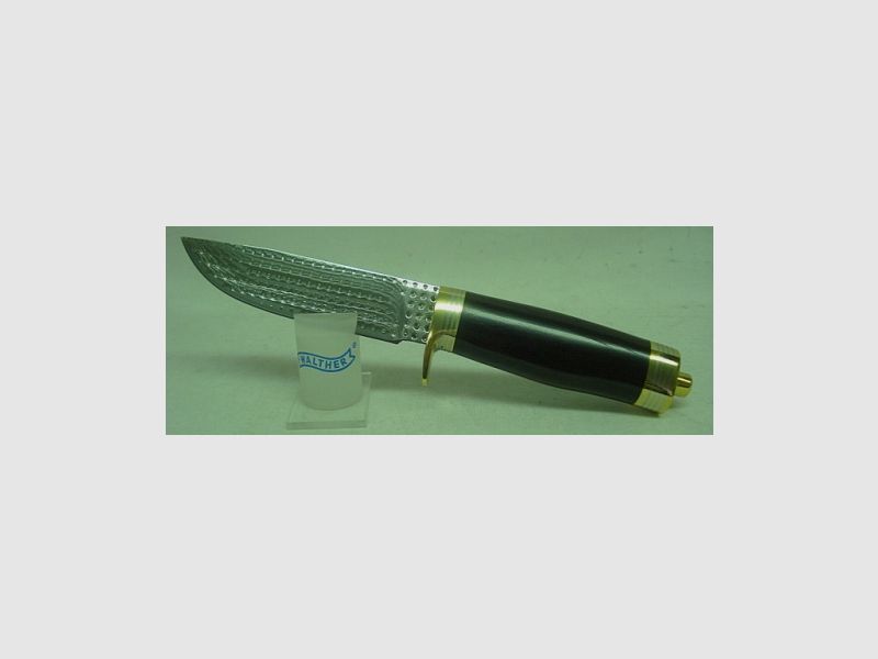 Damascus 67-layered, solid - Ebony handle with leather sheath