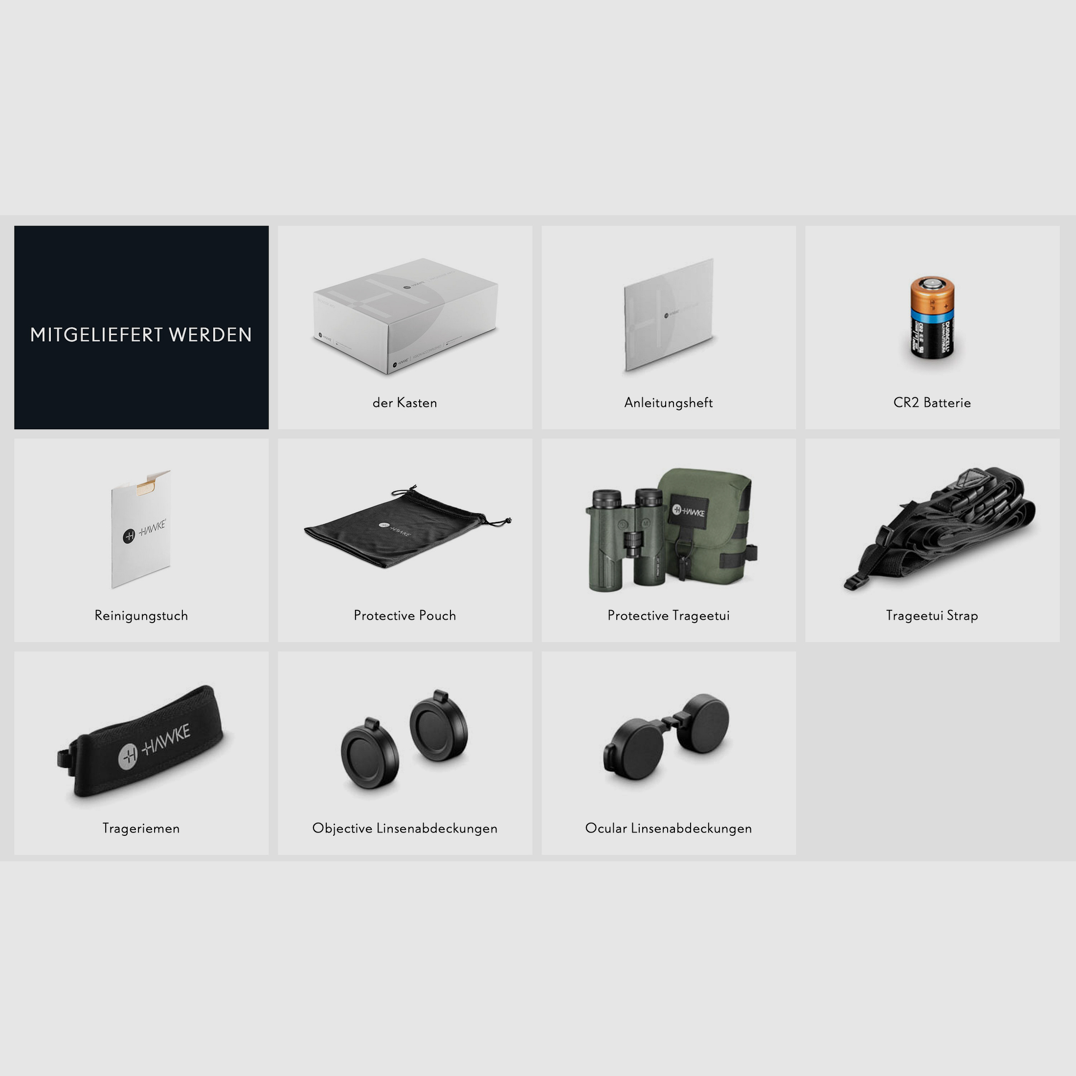 HAWKE 38615 Frontier LRF Fernglas 10X42 grün