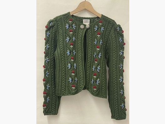 Michaela Buerger Johanna Handknitted Merino Wool Cardigan — Hunter Green