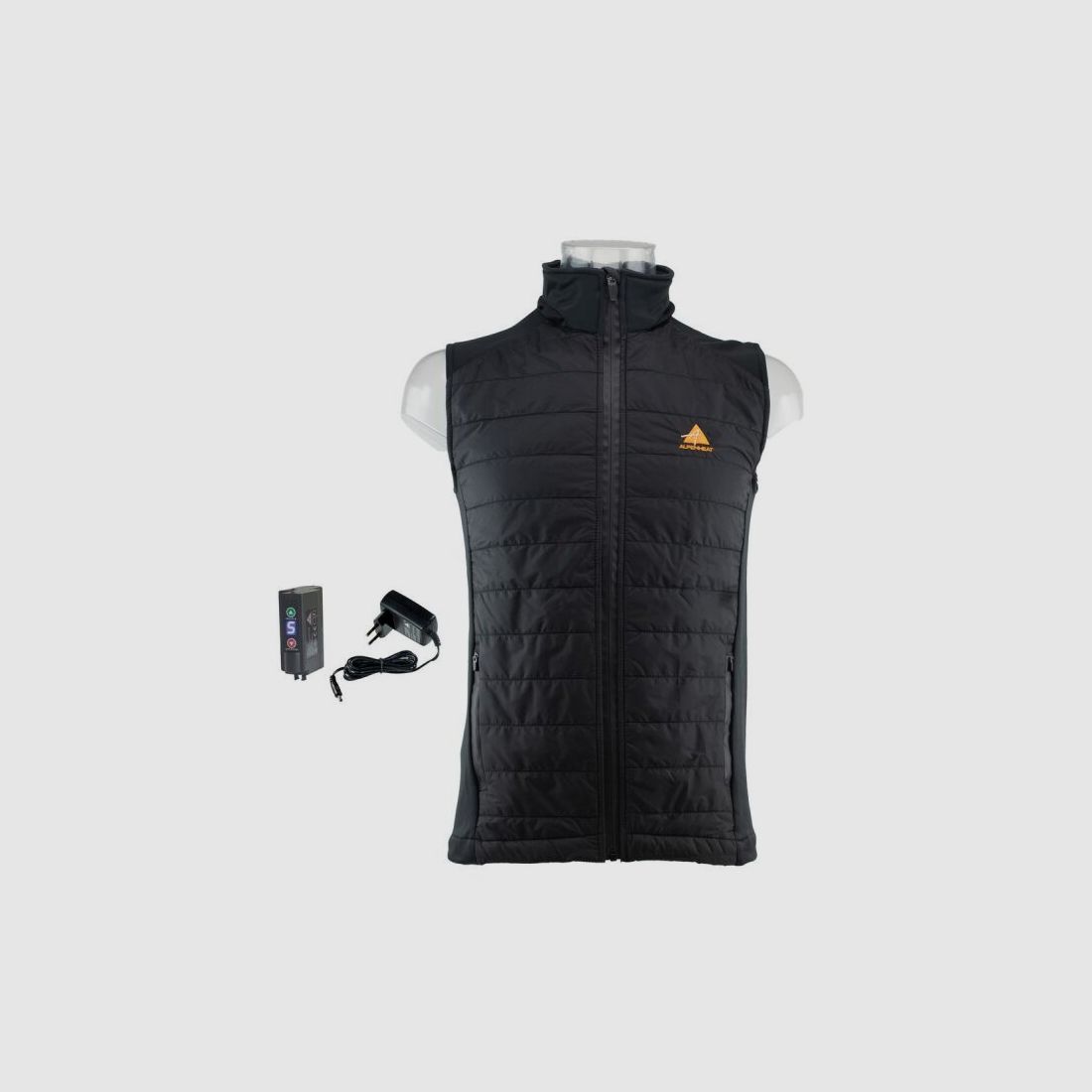Alpenheat Beheizte Steppweste Schwarz