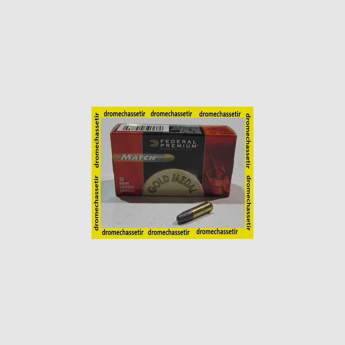 Box mit 50 Patronen .22LR der Marke Federal, 40 Grain Premium Match