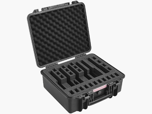 Transportkoffer voor 6 handvuurwapens + magazijnen