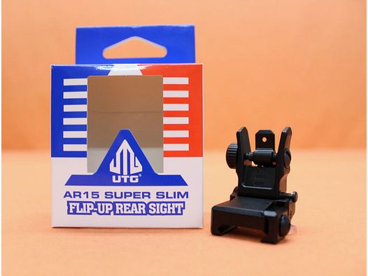 UTG - Leapers UTG Flip-Up Rear Sight Low Profile Compact (MNT-955)/ Folding Diopter Sight for Picatinny Profile