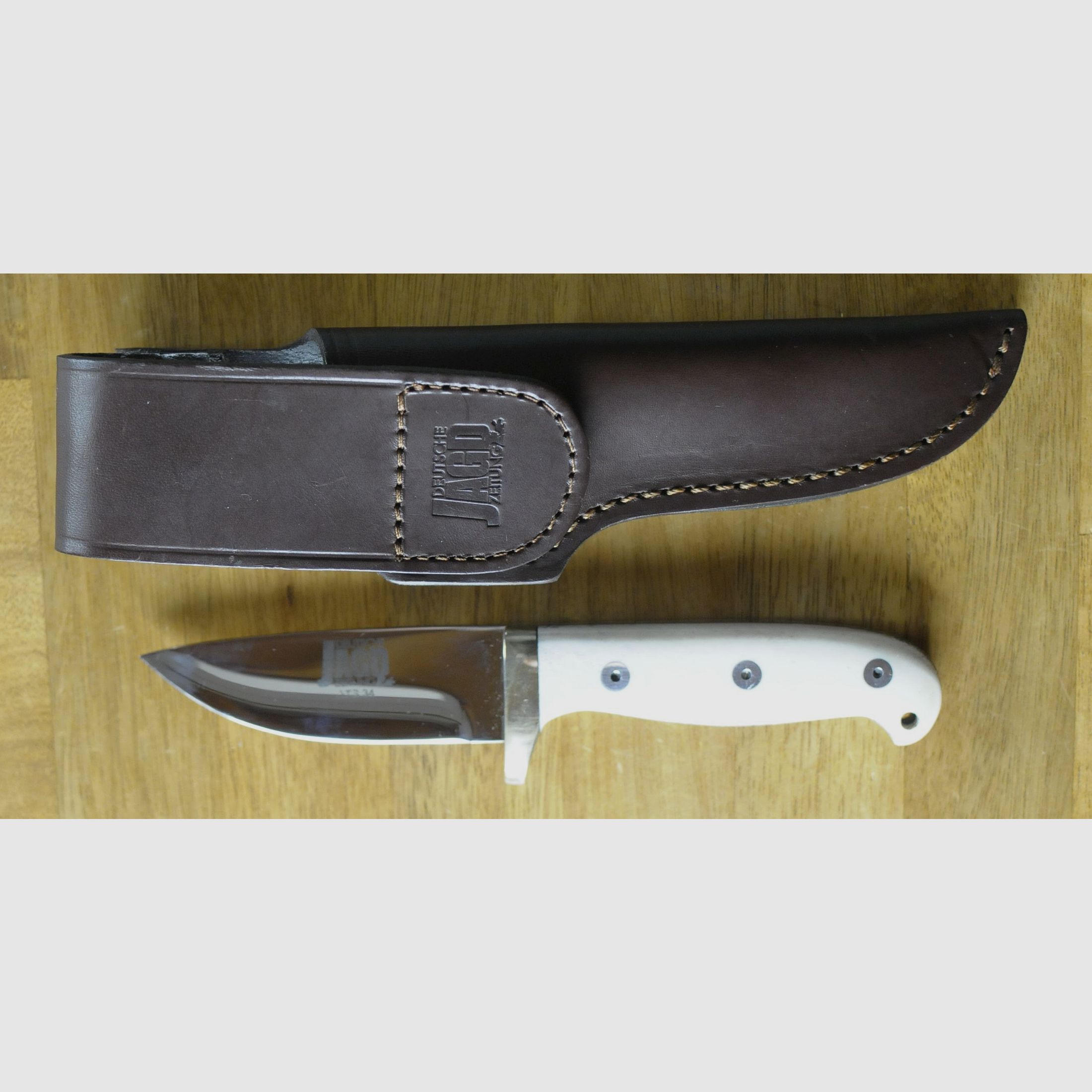 Jagdmesser ATS34 Mammut-Elfenbein Neu