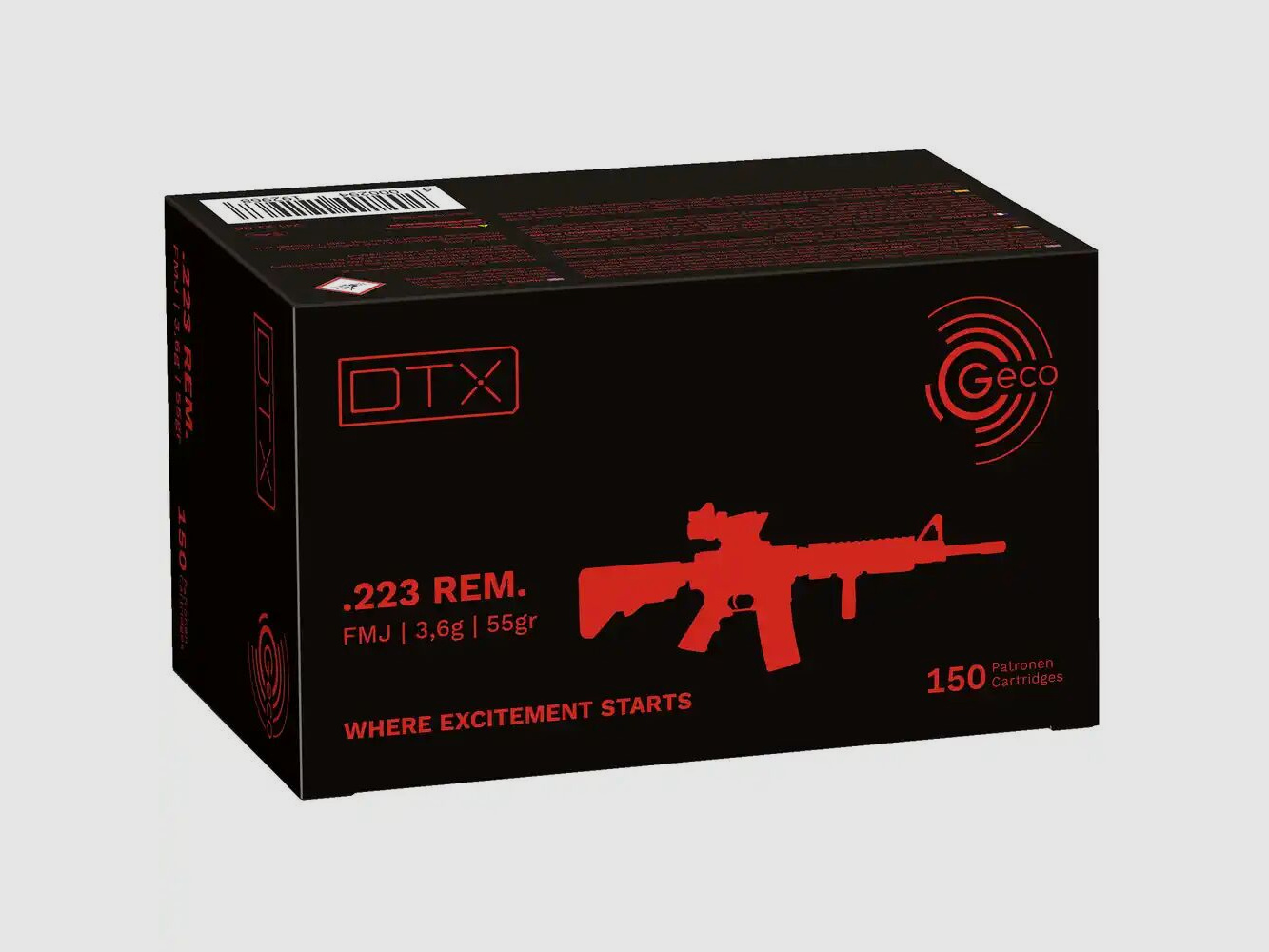 Geco VM DTX .223 paquete de 150 piezas