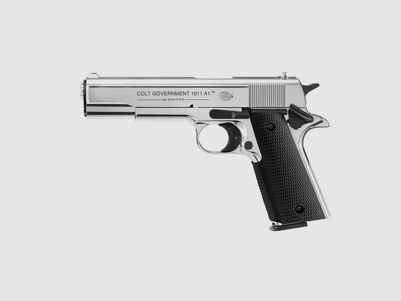 Colt 1911 A1 Polished Crome 9mm PAK Gas- & Signalwaffen
