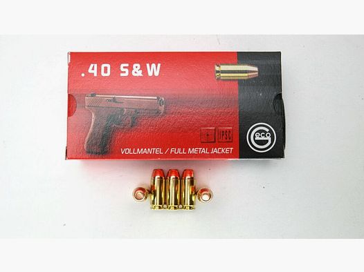 Geco .40 S&W .40S&W Pełnopłaszczowy Płaski Nos VM-FK 180gr. 11,7 gram DOSTĘPNY OD RĘKI - .40 S&W