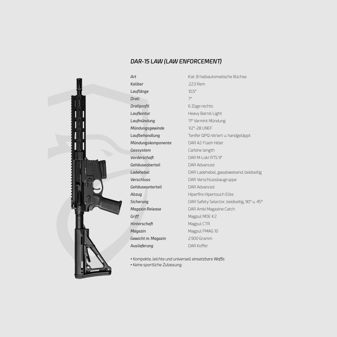 DAR-15 LAW (LAW ENFORCEMENT)