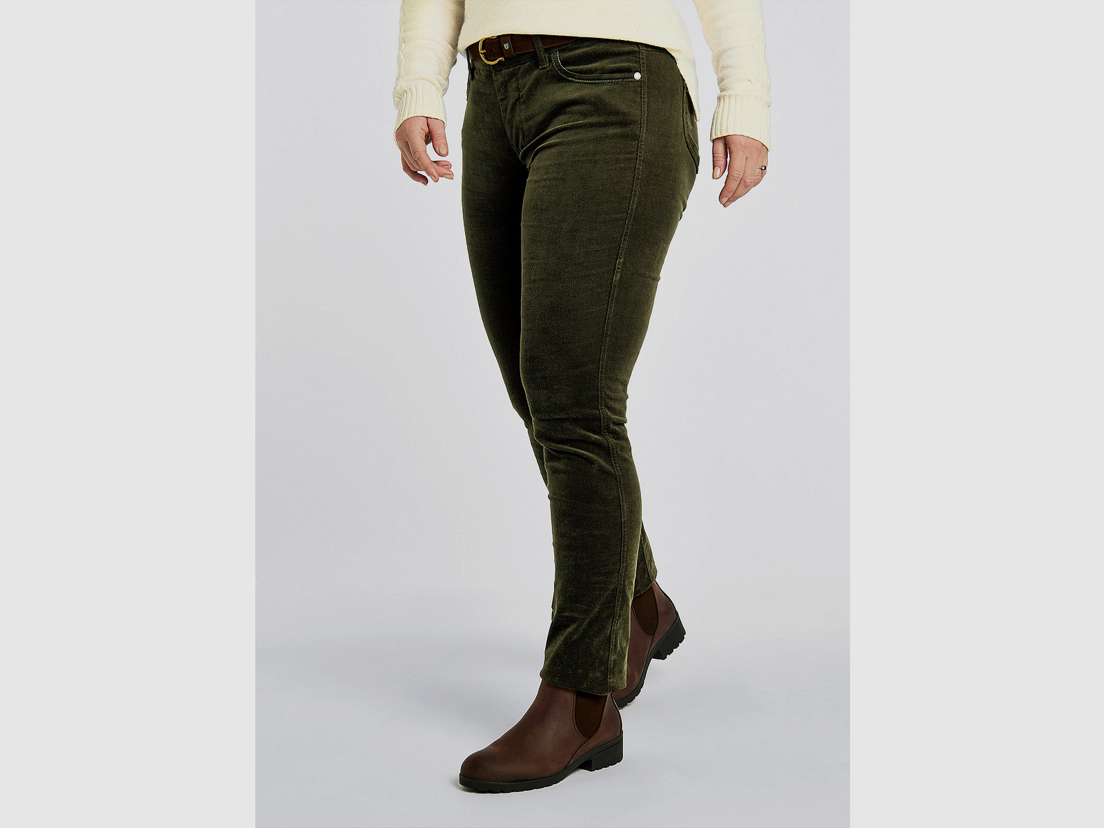Dubarry of Ireland Pantalon en velours côtelé Honeysuckle Olive