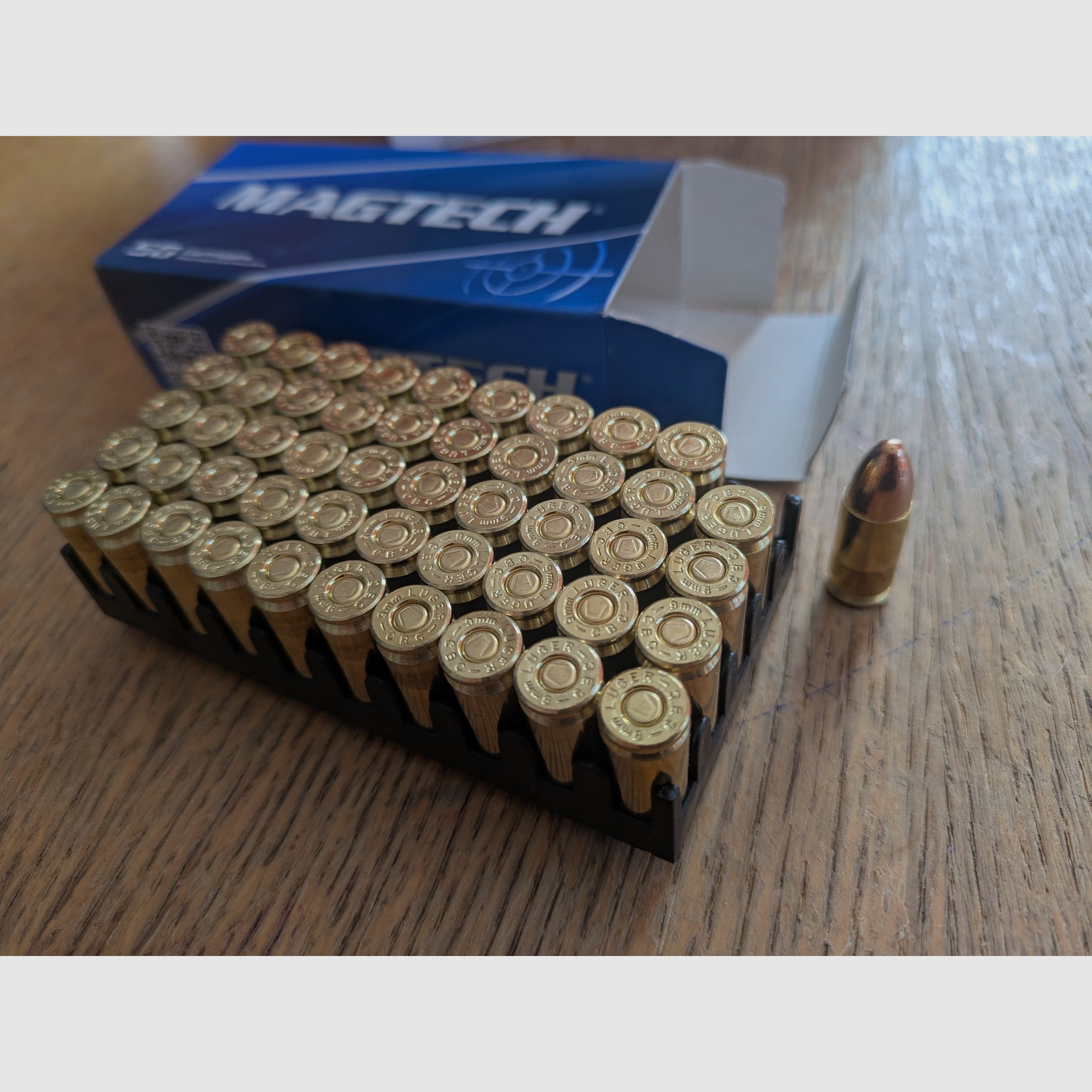15x Magtech 9mm Luger 115grs FMJ (9A)
