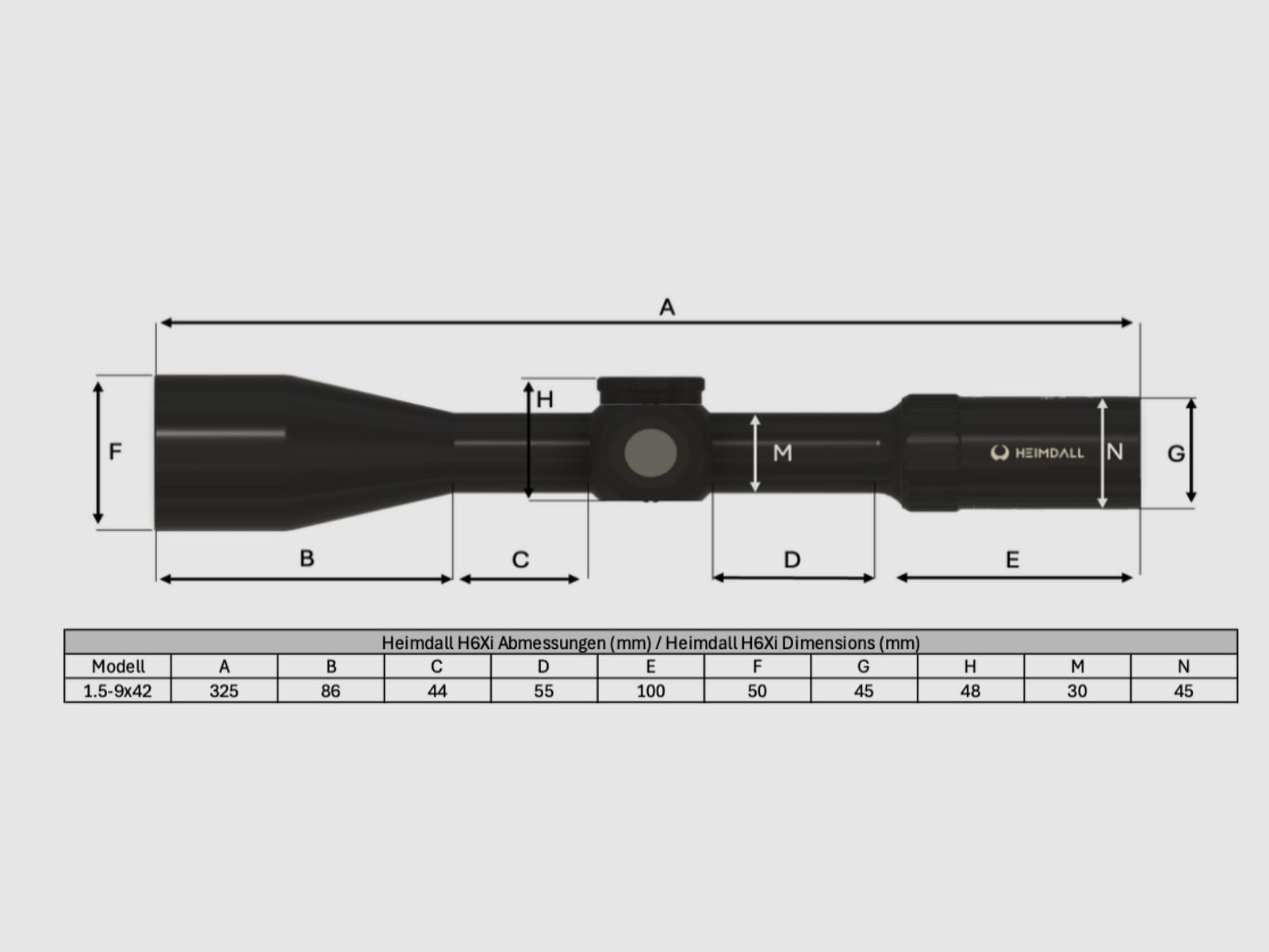 Heimdall H6Xi, 1.5-9x42