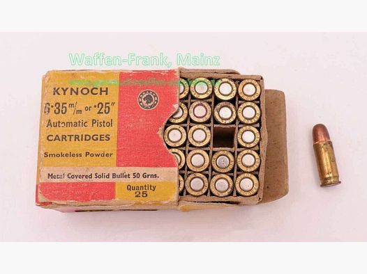 Kynoch, Angleterre munitions de pistolet 6,35 mm Browning/.25ACP
