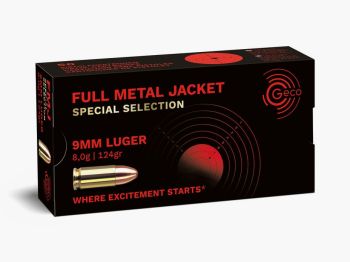 GECO 9 mm Luger Full Metal Jacket SPECIAL SELECTION 8,0g/124gr 1000 St.