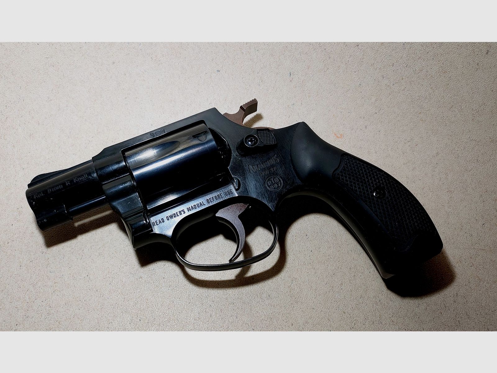 Weihrauch HW37 cal. 9mm R.K. (PTB 887) mit Lederholster