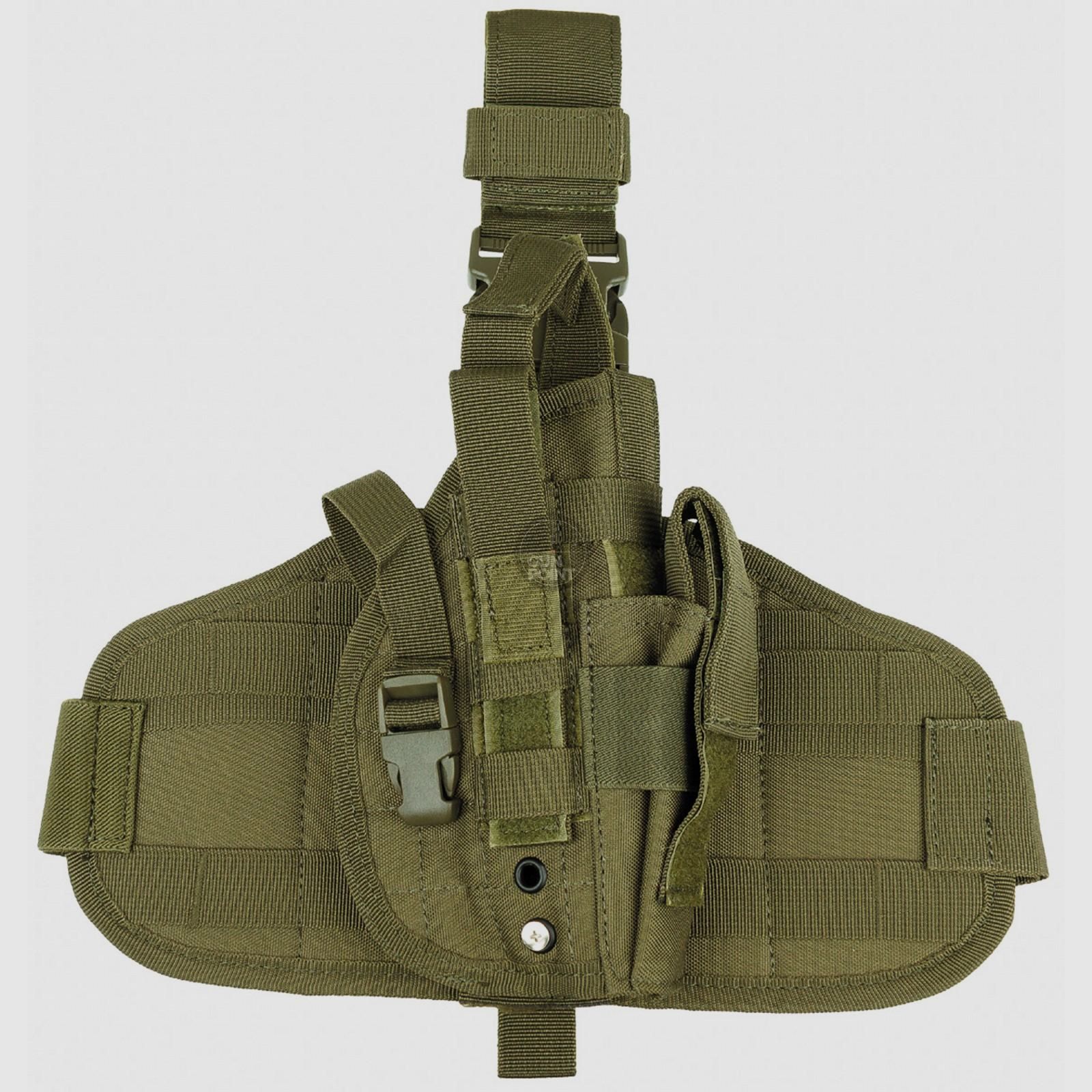Pistolenbeinholster, "MOLLE",rechts, oliv