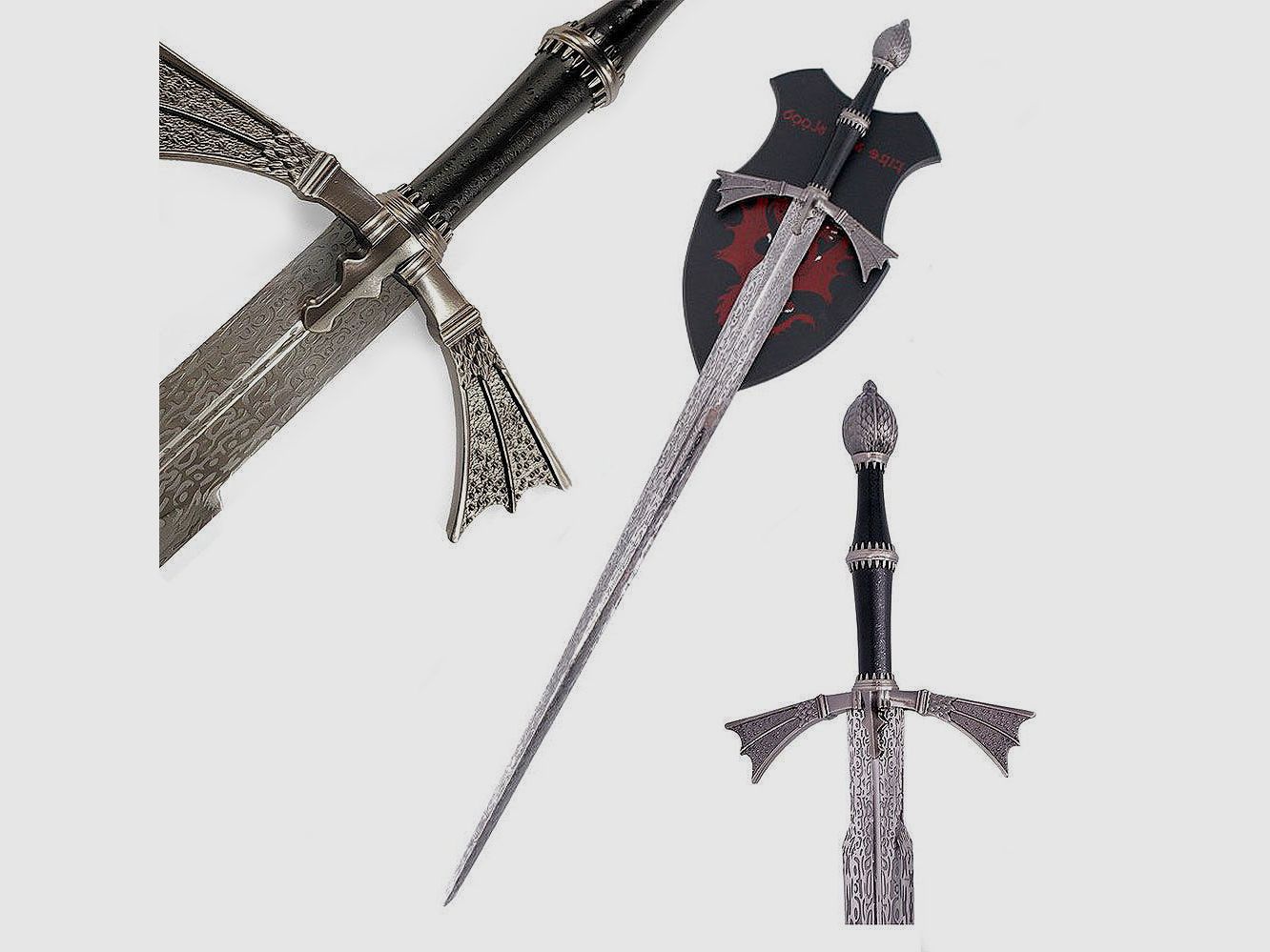 Schwert von Daemon Targaryen mit Holz Display