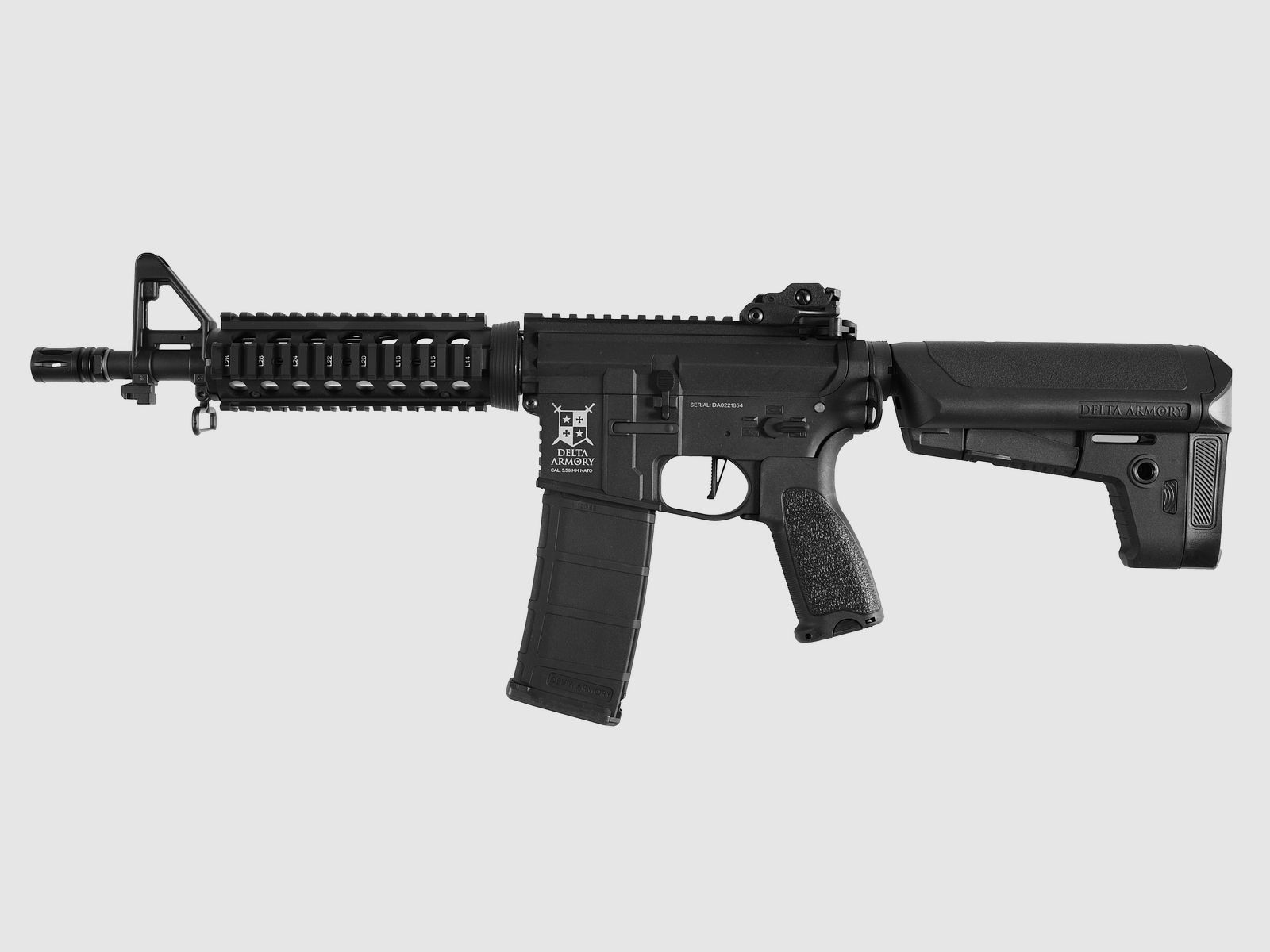 AR15 CQB-R BRAVO Delta Armory Schwarz S-AEG Airsoft Gewehr Frei ab 18 Jahren