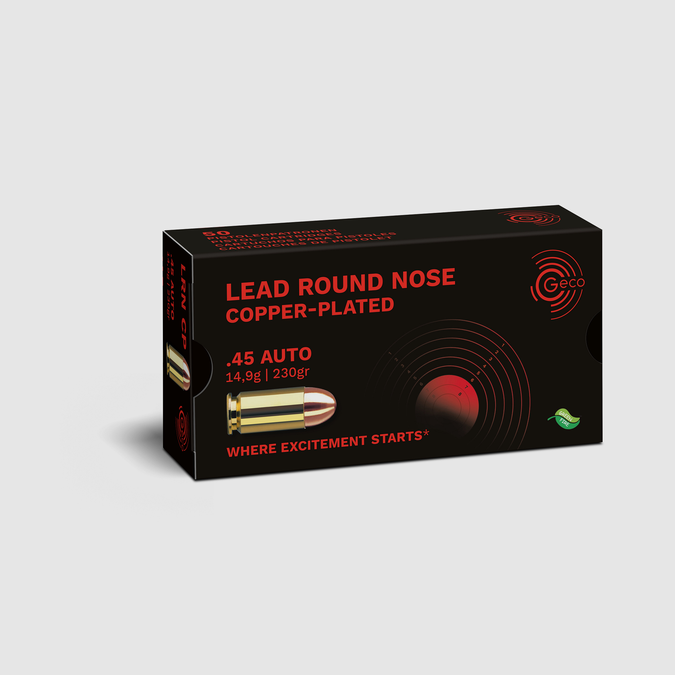 GECO .45 ACP LRN verkupfert 14,9g