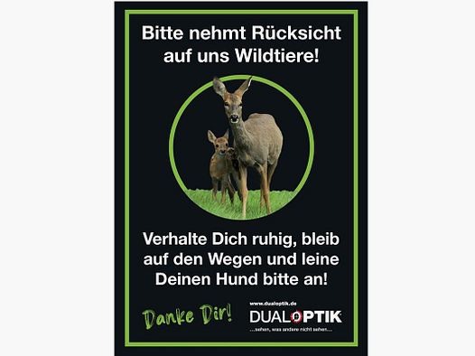 Znak ostrzegawczy uwaga na dziką faunę!