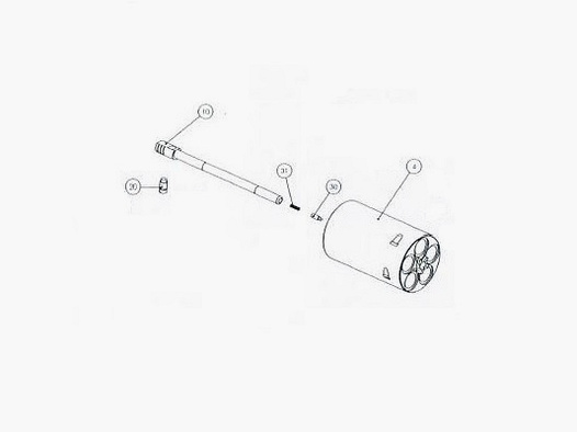 Drum axle BFR Short