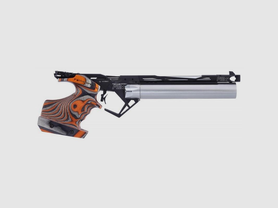Pistole P8X für Rechtshänder orange Kal. 4,5 - Größe small / Feinwerkbau