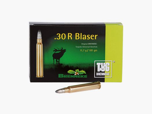 Brenneke .30 R Blaser 181GR TUG 20 cartridges