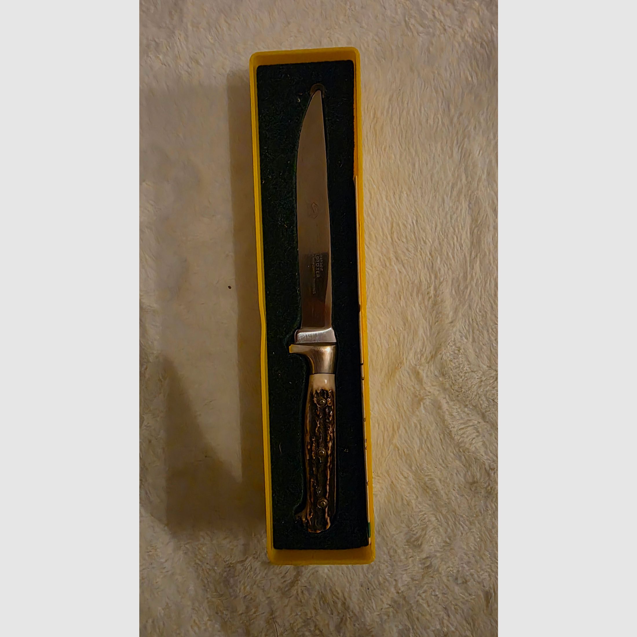 Puma Wildtöter nóż myśliwski 11/3594 – Pius Wildt – Solingen – z pochwą skórzaną i pudełkiem