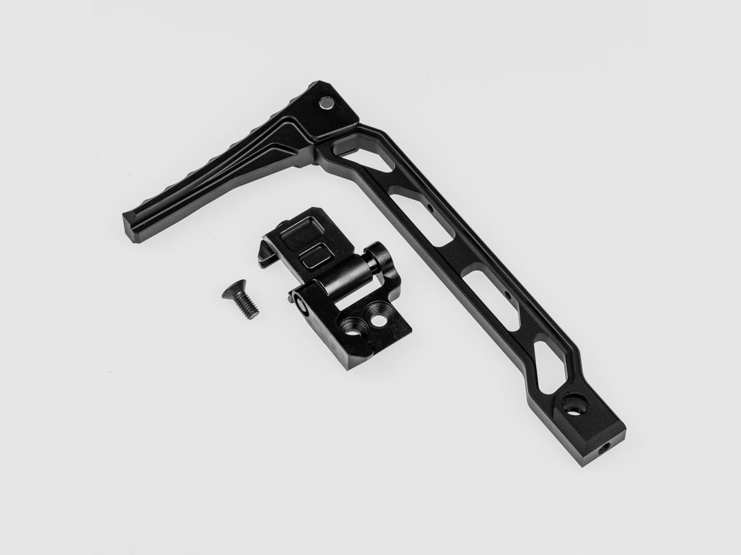 Shoulder support Huben GK1 | ALU black anodized | foldable | for additional Picatinny rails, image 3 of 3