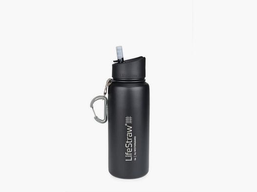 LifeStraw Go Stainless Steel Wasserflasche mit Filter schwarz
