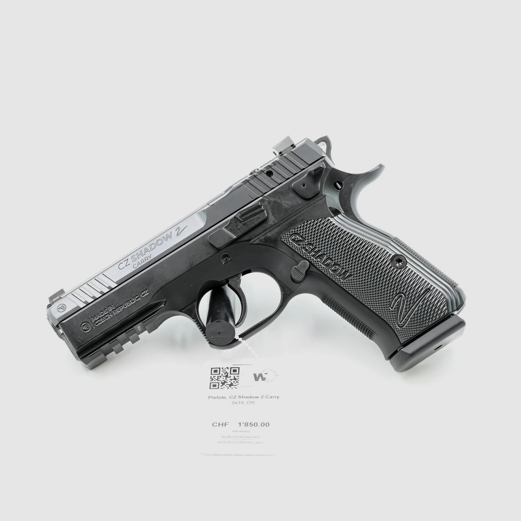 Pistole CZ Shadow 2 Carry, 9×19, Optic Ready, Bild 1 von 2