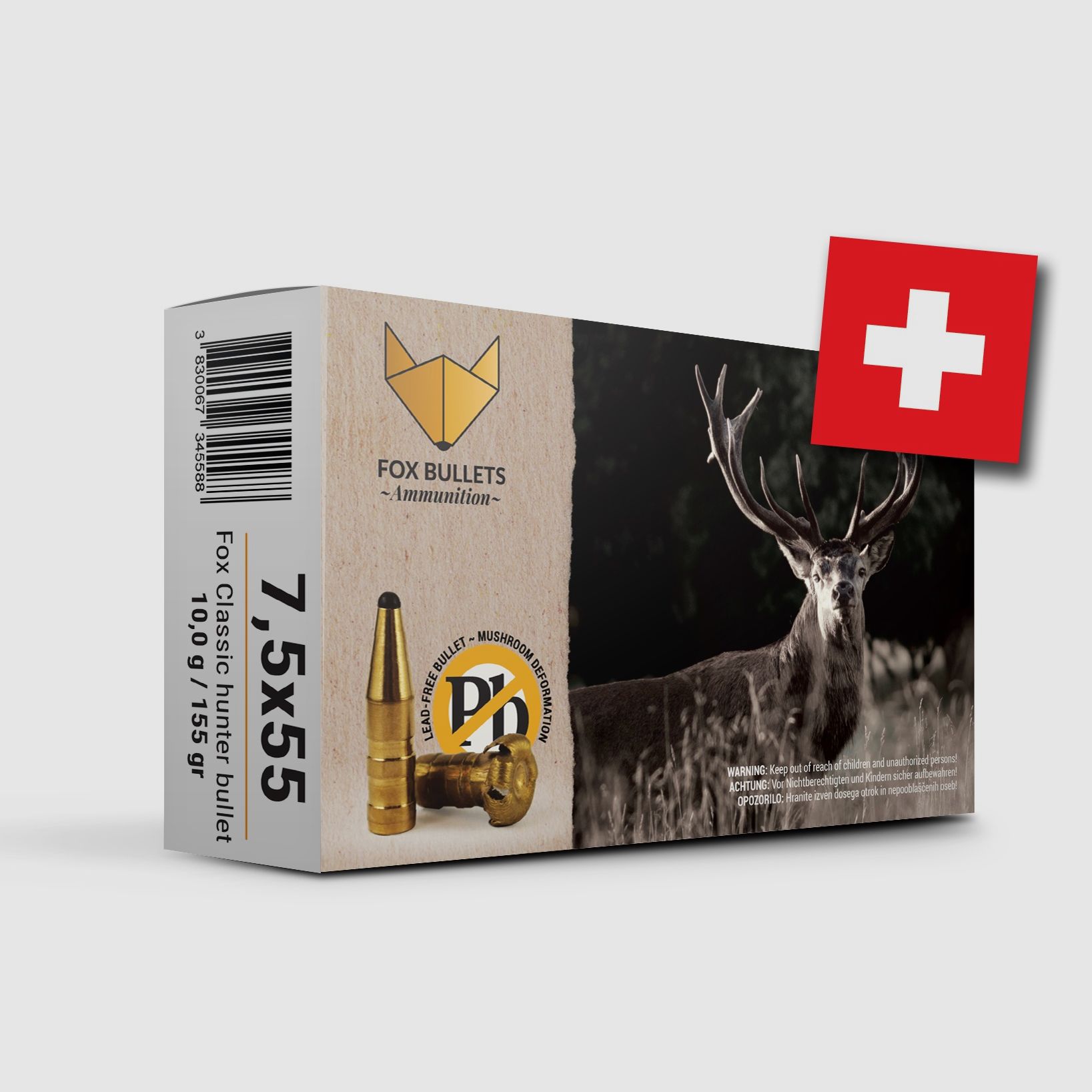 Fox Classic Hunter 7.5×55 Zwitsers 10g, afbeelding 1 van 2